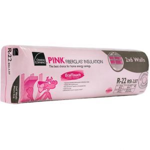 Owens Corning, Wood Stud R22 - 23" X 47" X 5-1/2" 75.1 Sq.Ft. Fiberglass Insulation (10Pcs)